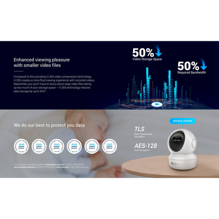 Ezviz H6C PRO 2K+ Pan & Tilt Smart Home Camera