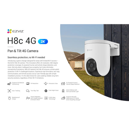 Ezviz H8C 4G 2K Pan & Tilt Wi-Fi Camera