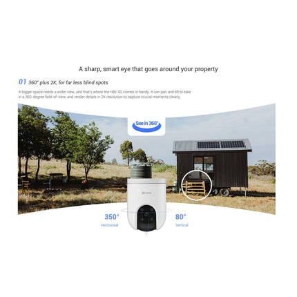 Ezviz H8C 4G 2K Pan & Tilt Wi-Fi Camera