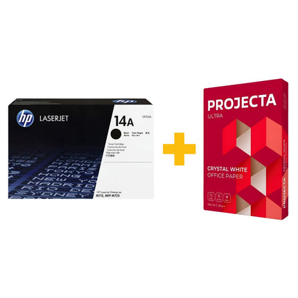 HP 14A Black Original LaserJet Toner Cartridge + FREE Projecta A4 Paper (500 Sheets) Bundle Offer