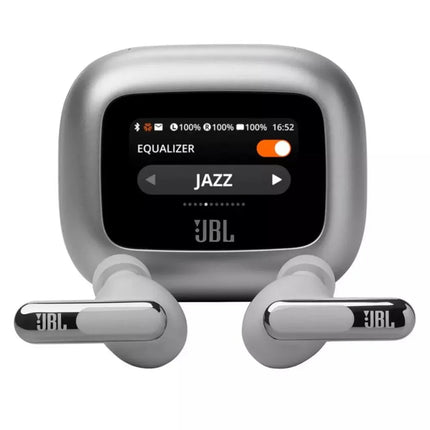 JBL Live Beam 3 True Wireless Noise Cancelling Earbuds with Smart Charging Case – Silver