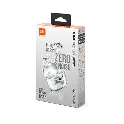 JBL Tune Buds True Wireless Noise Cancellation Earbuds GHOST EDITION - White