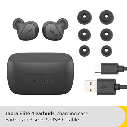 Jabra Elite 4 Wireless Earphones Dark Grey