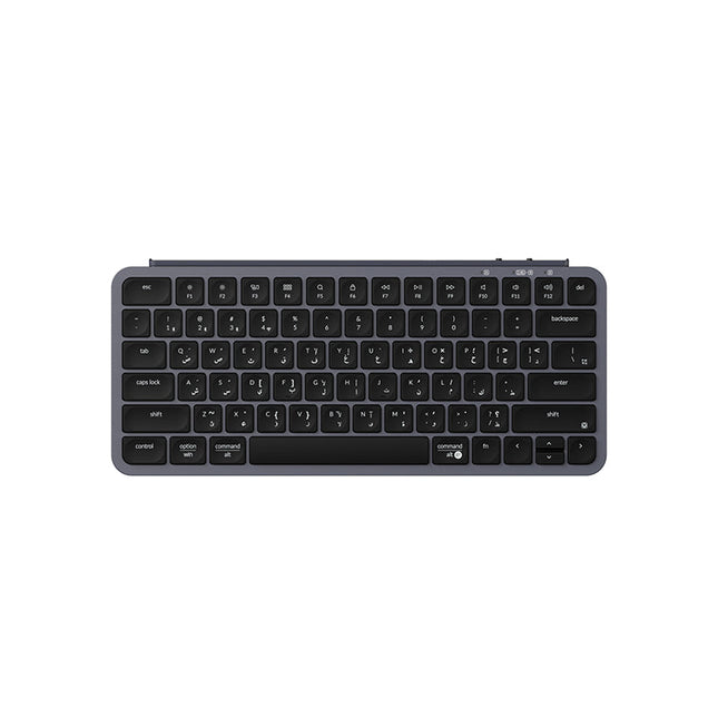 Keychron B1 Pro Ultra-Slim Wireless 75% ZMK Custom Keyboard for Windows & Mac, English/Arabic - Space Grey