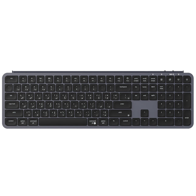 Keychron B6 Pro Full-Size Ultra-Slim Wireless ZMK Custom Keyboard for Windows & Mac, English/Arabic - Space Grey
