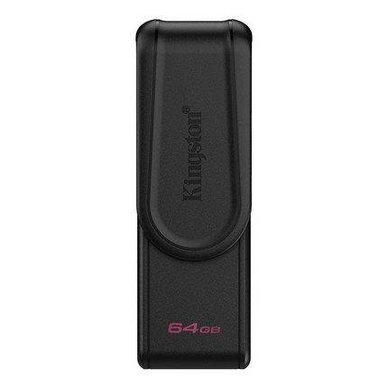 Kingston 64 GB Portable USB 3.2 Gen 1 DataTraveler Exodia S, USB Flash Drive - Black/Black