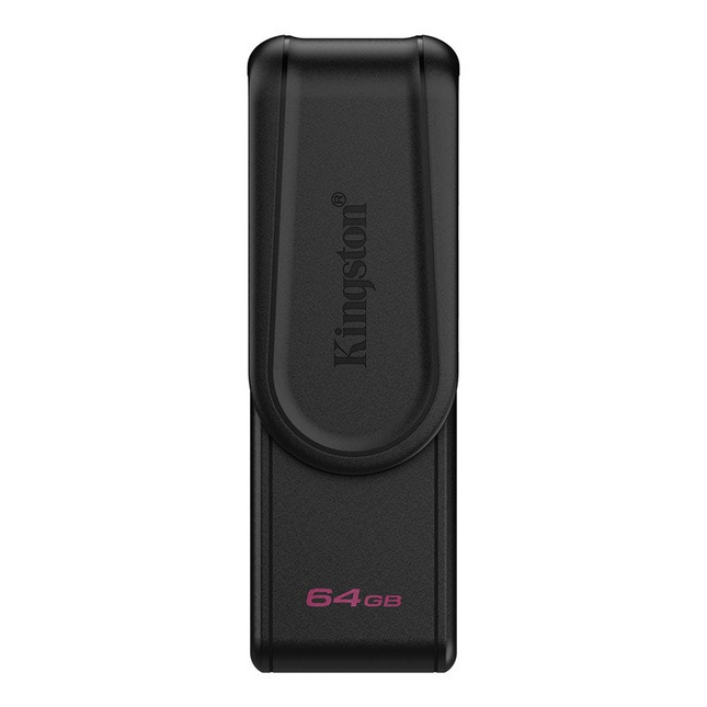 Kingston 64 GB Portable USB 3.2 Gen 1 DataTraveler Exodia S, USB Flash Drive - Black/Black