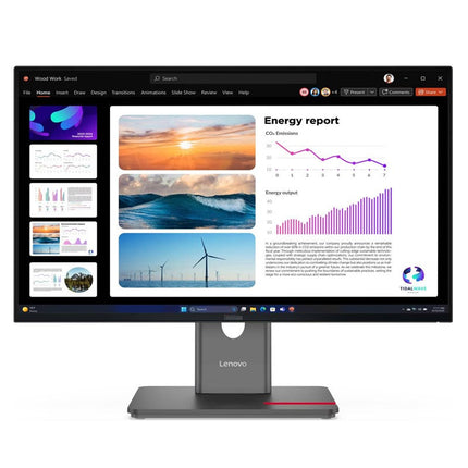 Lenovo ThinkVision 23.8" IPS Office Monitor, 2560x1440, 120 Hz, 99% sRGB, Anti-glare, HDMI 2.1, Height Adjust Stand