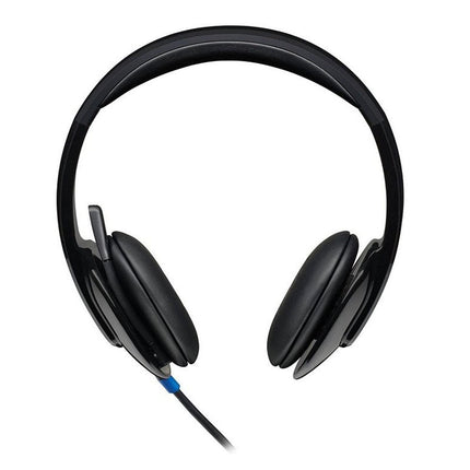Logitech H540 USB Headset, With Noise-Cancelling Mic, Wired Connectivity, 18 Hours Battery Life, High Definition Sound Quality, On Ear Controls - Black