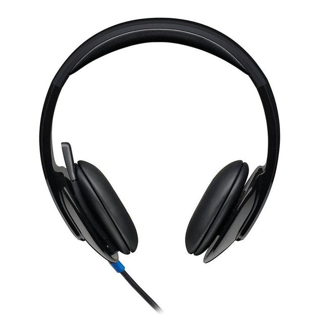 Logitech H540 USB Headset, With Noise-Cancelling Mic, Wired Connectivity, 18 Hours Battery Life, High Definition Sound Quality, On Ear Controls - Black