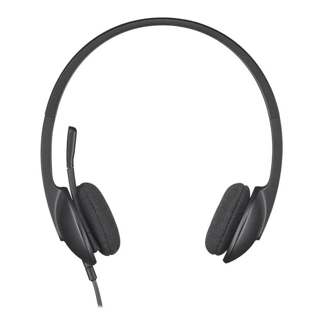 Logitech H340 USB Headset, Plug And Play, Noise Cancelling Microphone, USB Type A, Adjustable Headband - Black