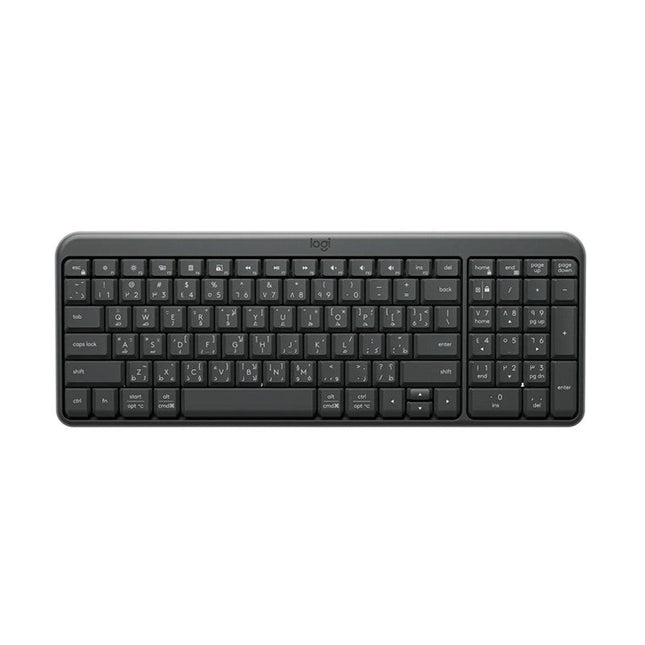 Logitech K250 Wireless/Bluetooth Keyboard, English/Arabic - Graphite