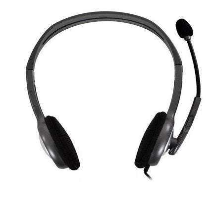 Logitech Stereo Headset H111, Bi-directional Microphones Type, Adjustable Headband, 3.5mm Audio Jack - Black