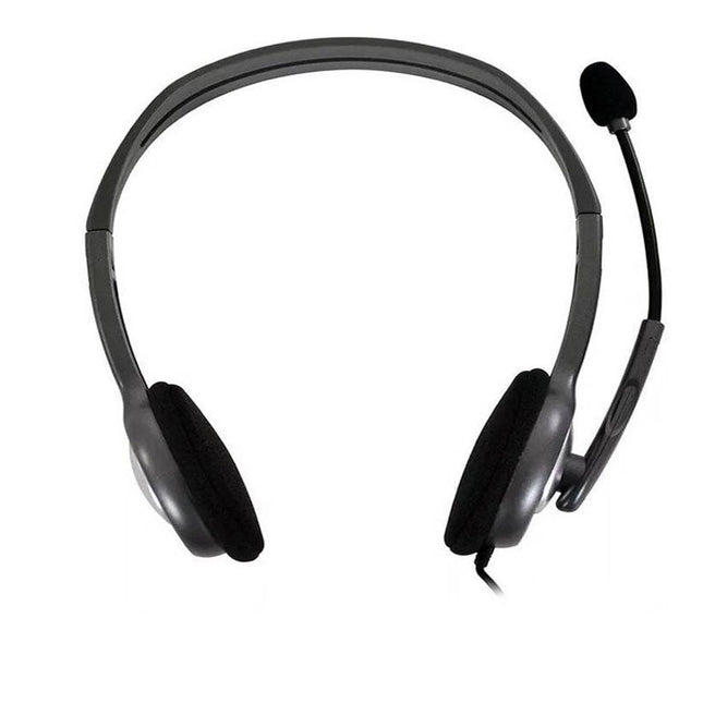 Logitech Stereo Headset H111, Bi-directional Microphones Type, Adjustable Headband, 3.5mm Audio Jack - Black