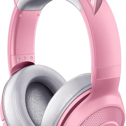 Razer Kraken BT Kitty Edition Wireless Bluetooth Gaming Headset with Chroma RGB - Quartz Pink