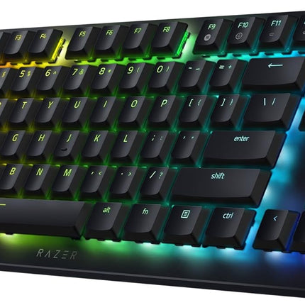 Razer DeathStalker V2 Pro TKL Wireless RGB Optical Gaming Keyboard, Clicky Red Switch (US Layout) - Black