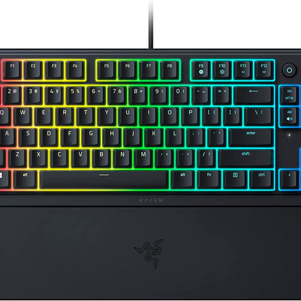Razer Ornata V3 Tenkeyless Low-profile RGB Tenkeyless Mecha-Membrane Wired Gaming Keyboard (US Layout) - Black