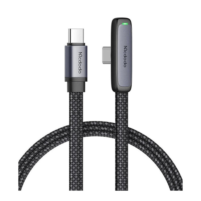 Mcdodo 90 Degree 65 W Type-C to Type-C Data Cable with LED indicator light - 1.8 M