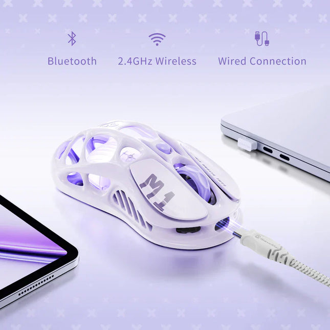 GravaStar Mercury M1 Pro Wireless Gaming Mouse - Lavender Purple