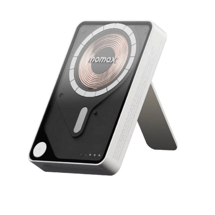 Momax 1-Power X Pro + Magnetic Wireless Battery Pack (10000mAh) with Stand and Built-in USB-C Cable
