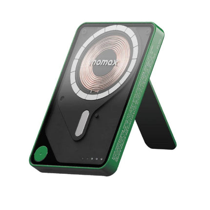 Momax 1-Power X Pro Magnetic Wireless Battery Pack (5000 mAh) with Stand and Built-in USB-C Cable