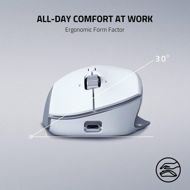 Razer Pro Click High-Precision Ergonomic Wireless Gaming Mouse -  White