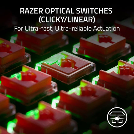 Razer DeathStalker V2  Low-Profile RGB Optical Gaming Keyboard Linear Optical Switch (US Layout) - Black