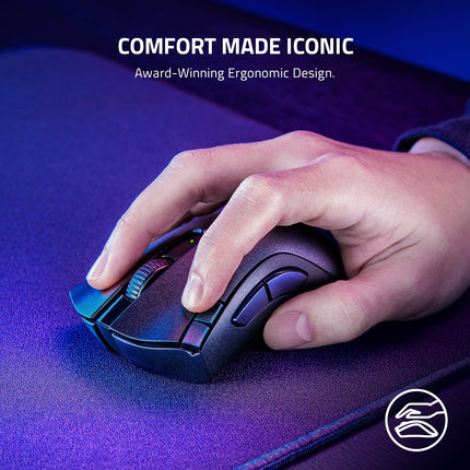 Razer DeathAdder V2 X HyperSpeed Wireless Gaming Mouse with Best-In-Class Ergonomics - Black