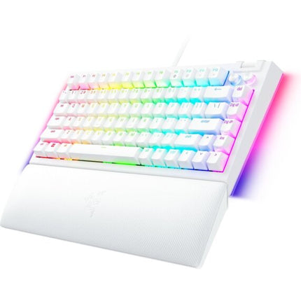 Razer BlackWidow V4 75% Hot-Swappable Wired Mechanical Gaming Keyboard (US Layout) - White