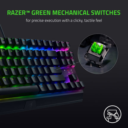 Razer BlackWidow V3 Tenkeyless Mechanical Wired Gaming Keyboard - Black