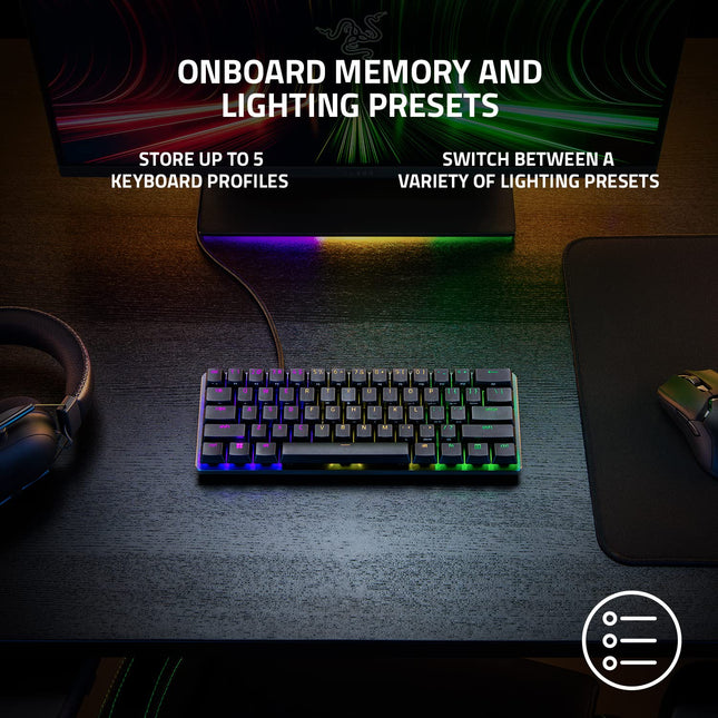 Razer Huntsman Mini Analog 60% Gaming Keyboard with Analog Optical Switches - US