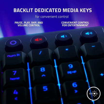 Razer Ornata V3 Wired RGB Membrane Gaming Keyboard, Mecha-Membrane Switches (US Layout) - Black
