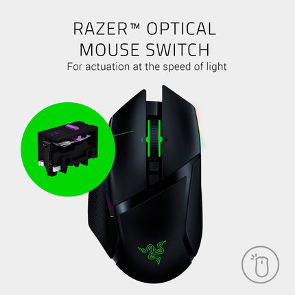 Razer Basilisk Ultimate Wireless Gaming Mouse with Charging Station - Black