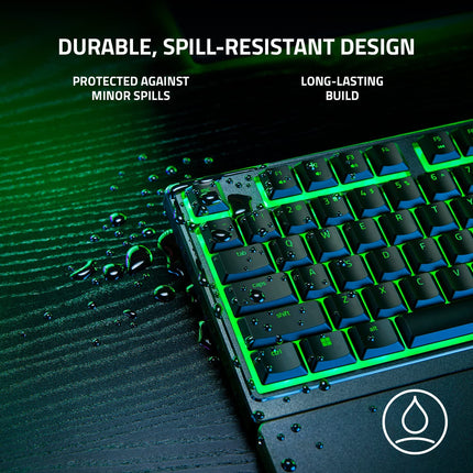 Razer Ornata V3 X Low-Profile Keys Silent Membrane Switches Gaming Keyboard, US Layout - Black