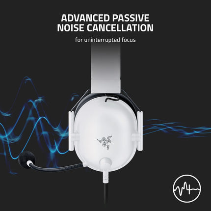 Razer BlackShark V2 X Gaming Headset: 7.1 Surround Sound for PC, PS5, Switch, Xbox, Mobile - White