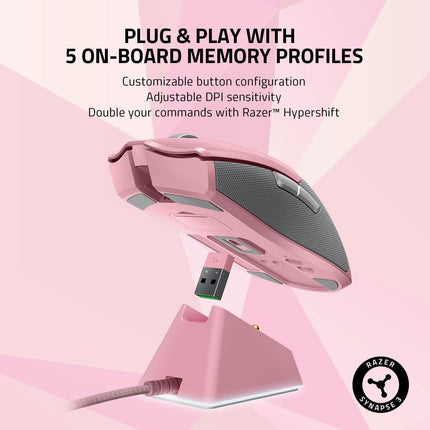 Razer Viper Ultimate Lightest Wireless Gaming Mouse & RGB Charging Dock  - Mercury