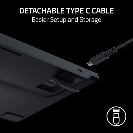 Razer DeathStalker V2  Low-Profile RGB Optical Gaming Keyboard Linear Optical Switch (US Layout) - Black