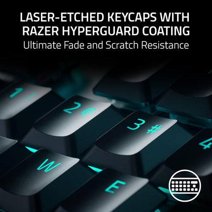 Razer DeathStalker V2 Pro TKL Wireless RGB Optical Gaming Keyboard, Clicky Red Switch (US Layout) - Black