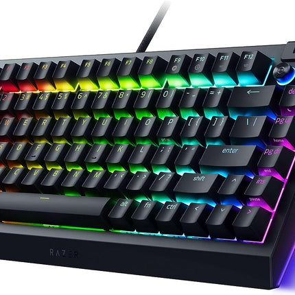 Razer BlackWidow V4 75% Mechanical (Orange Tactile Switches) Gaming Keyboard - Black