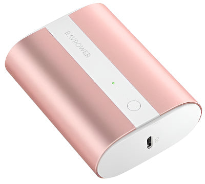RAVPower RP-PB197 10000mAh PD+QC 2-Port 18 W Power Bank - Metallic Pink