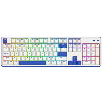 Redragon FAYE K685 PRO 104 Keys, 3-Modes, 100% Wireless Gasket RGB Mechanical Gaming Keyboard, Linear Red Switch - Klein Blue/Oia White
