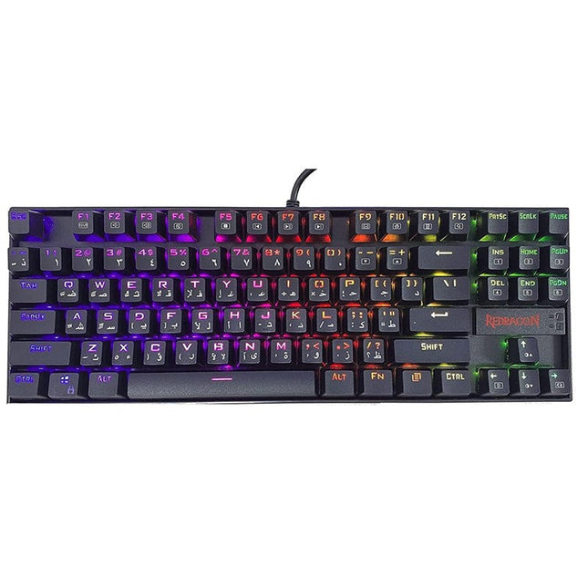 Redragon KUMARA K552 Wired RGB Mechanical Gaming Keyboard - Arabic (Blue Switch)