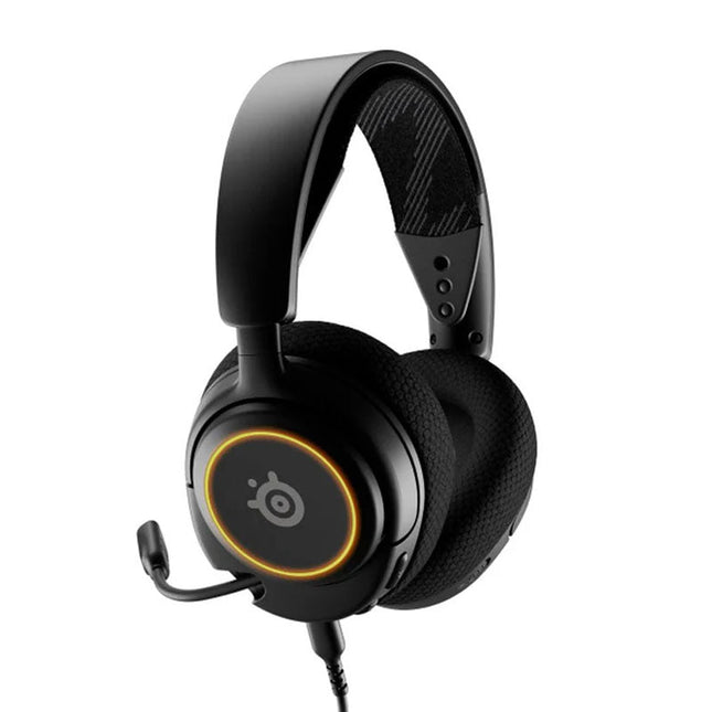 SteelSeries Arctis Nova 3  Wired RGB Gaming Headset, for PC, Playstation & Xbox, USB-C (USB-A adapter included), Black