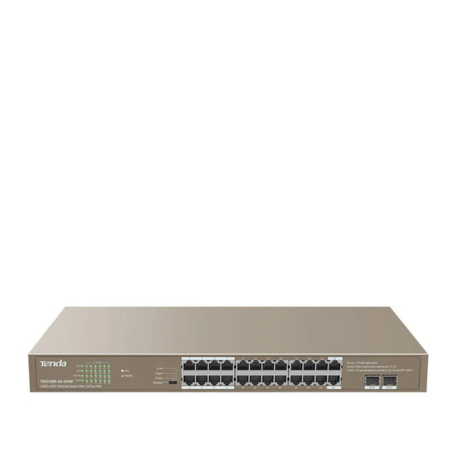 Tenda 24GE+2SFP Ethernet Switch With 24-Port PoE (370W)
