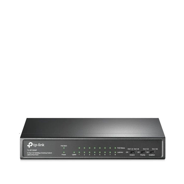 TP-Link TL-SF1009P 9-Port 10/100Mbps Desktop Switch with 8-Port PoE+