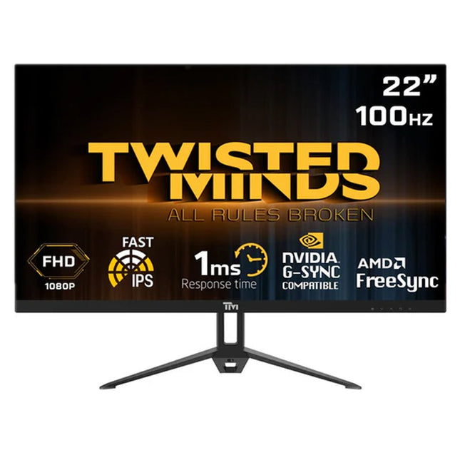 Twisted Minds TM22FHD100IPS 22" FHD IPS, 100Hz, 1ms Gaming Monitor - Black