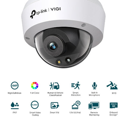 TP-Link C240 VIGI 4MP Full-Color Dome Network Camera