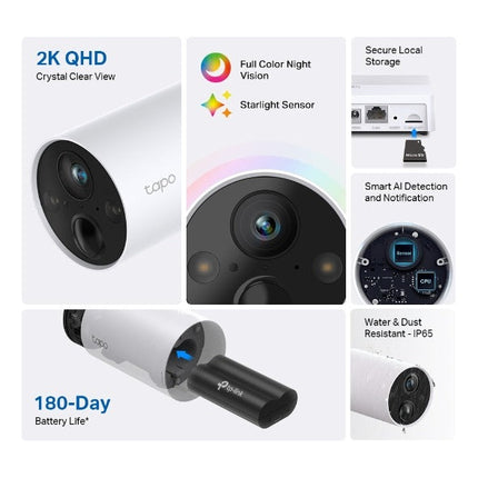 TP-Link Smart Wire-Free Security Camera System, 2-Camera System TAPO C420S2