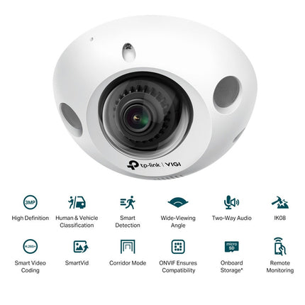 TP-Link VIGI C230I Mini 3MP IR Mini Dome Network Camera