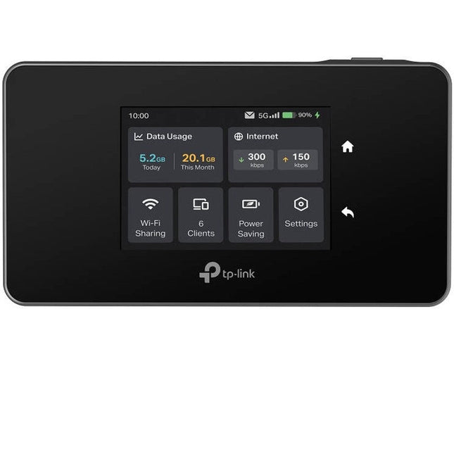 TP-Link 5G LTE Mobile WLAN Router, Tri-Band AXE3600 Network, 3.4 Gbps Download Speed, Supports up to 32 devices , Gigabit WAN/LAN Port, VPN Encryption, Black